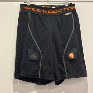 Shock Doctor 361 Core Hockey Shorts Mens Large Black Mesh Loose Fit 361-01-34